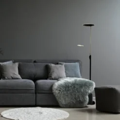 Cadiz uplight gulvlampe 186 cm svart/matt messing