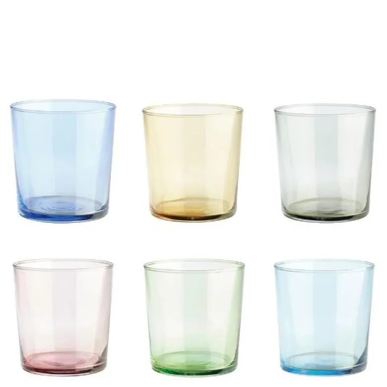 Café vannglass 34,5 cl 6 stk multi