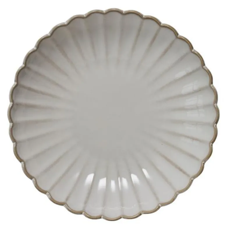 Camille asjett 19 cm råhvit