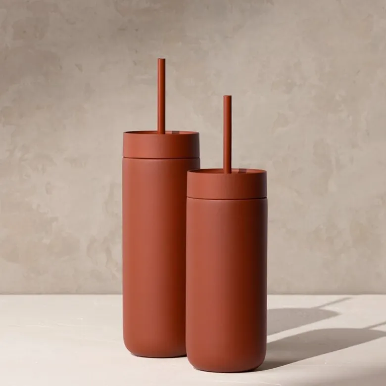 Carter Cold Desert Capsule tumbler med sugerør 590 ml sienna