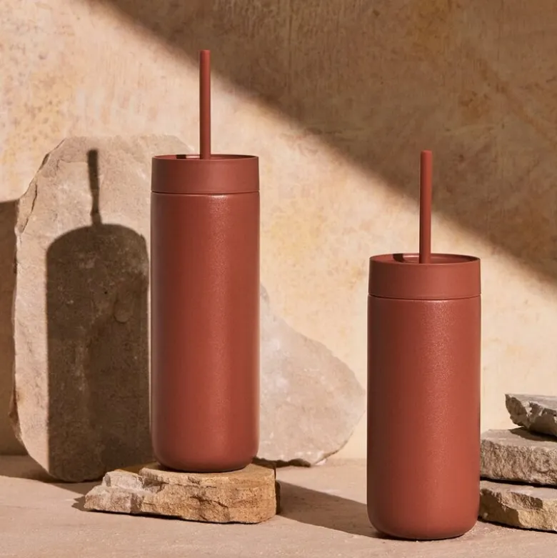 Carter Cold Desert Capsule tumbler med sugerør 590 ml sienna