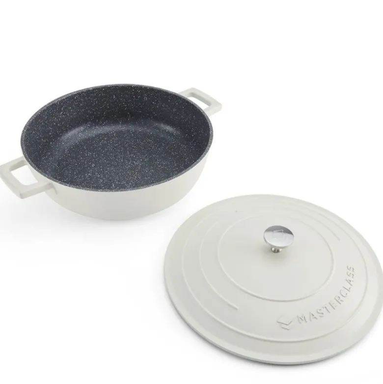 Cast Aluminium lav gryte 4L 29 cm krem