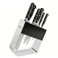 Century knivblokk med kniver 7 deler svart