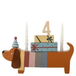 Charlie bursdagstog hund 28 cm multi