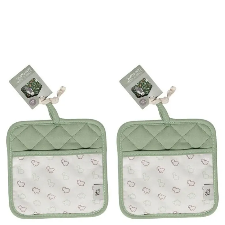 Chic Kids gryteklut 17,5x17,5 cm 2 stk dinosaur