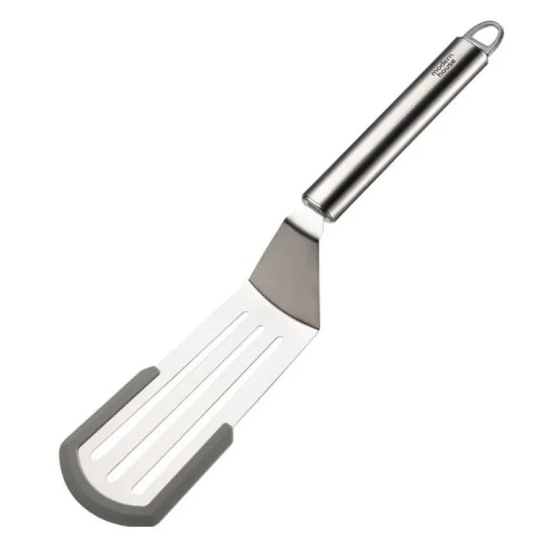 Chief stekespade 30 cm silikon lys grå