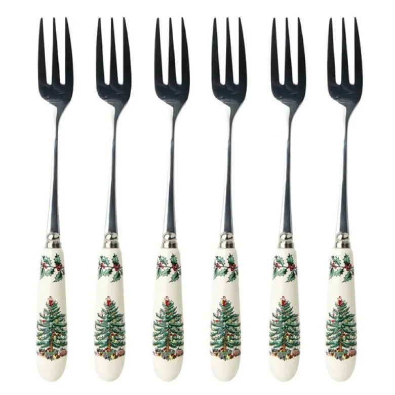 Christmas Tree dessertgafler 15 cm 6 stk