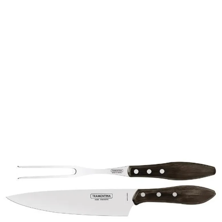 Churrasco forskjærsett 2 deler brun