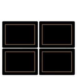 Classic bordbrikke 40x30 cm 4 stk svart