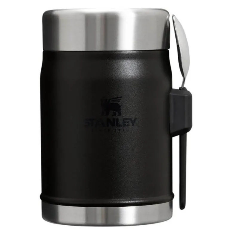 Classic mattermos med skje 0,4L svart