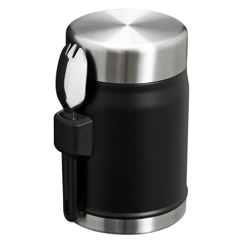 Classic mattermos med skje 0,4L svart