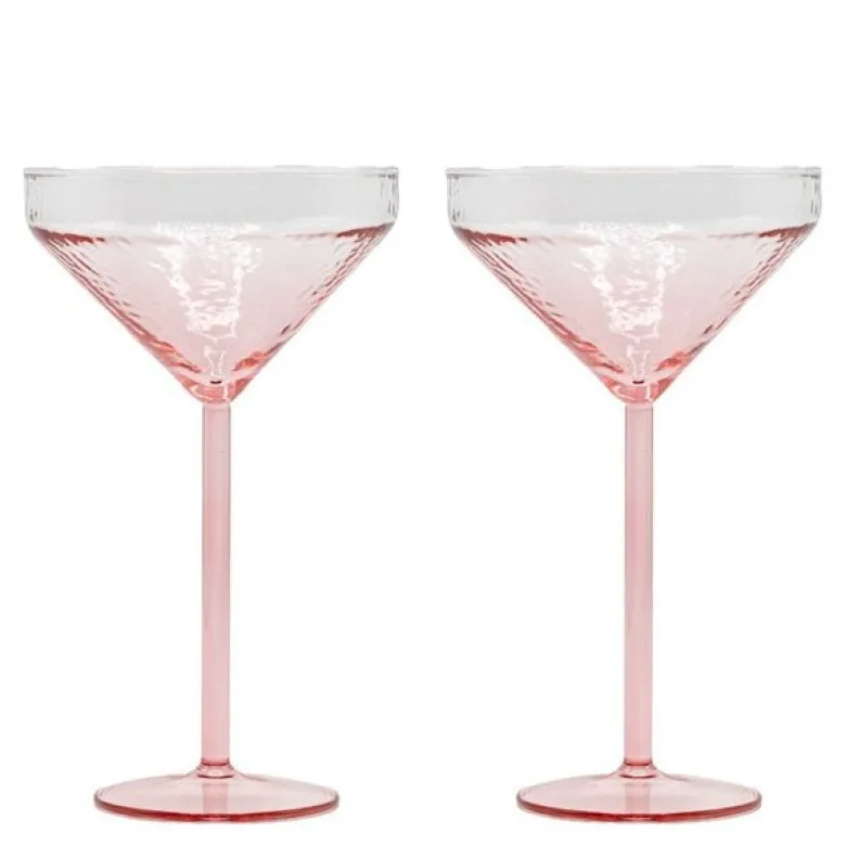 Claude cocktailglass 25 cl 2 stk rosa