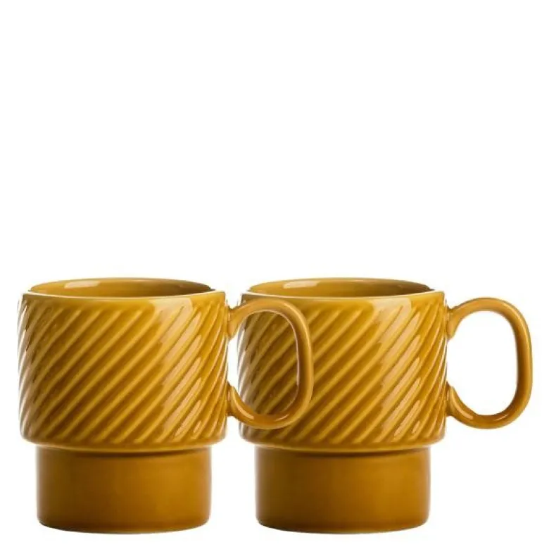 Coffee & More kaffekrus 25 cl 2 stk gul