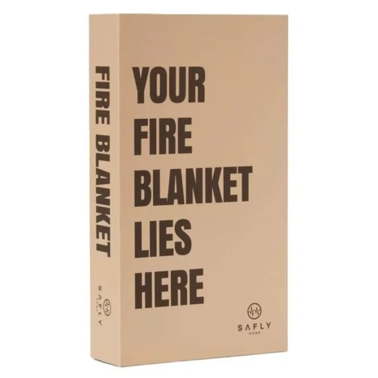 Coffee Table Book med brannteppe 16x28 cm beige