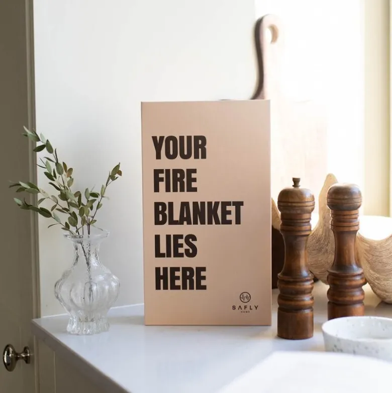 Coffee Table Book med brannteppe 16x28 cm beige