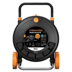 Comfort slangetrommel med slange 13mm 20m svart/oransje