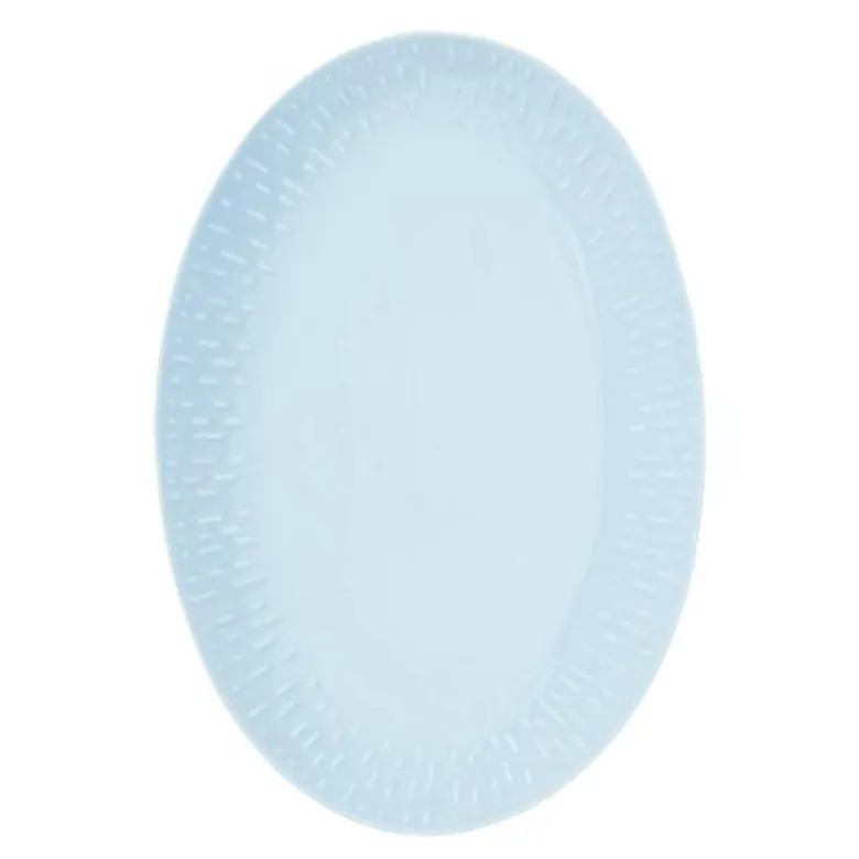 Confetti ovalt fat 36x25,5 cm aqua