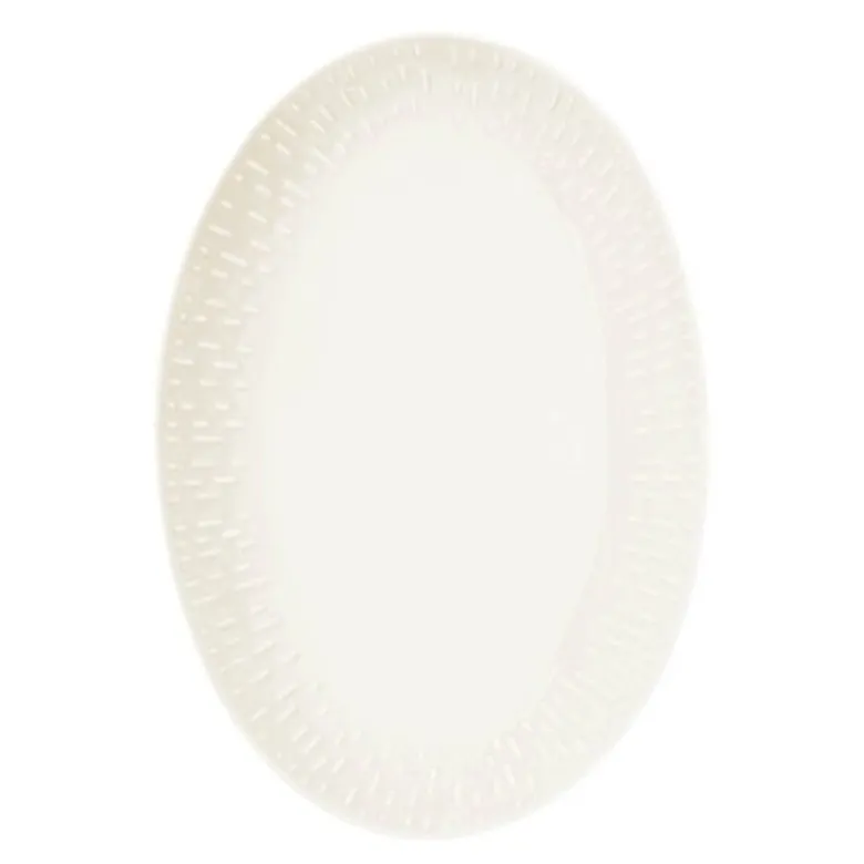 Confetti ovalt fat 36x25,5 cm vanilla