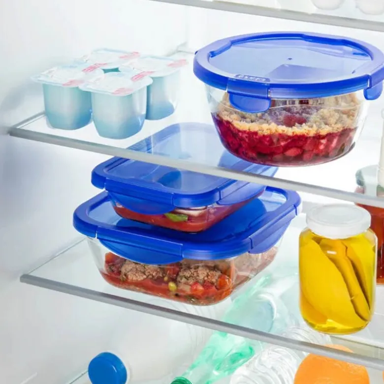 Cook & Go oppbevaringsboks 2L blå/klar