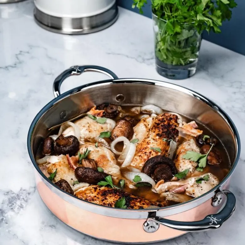 Copperbond sauteuse med lokk 3,3L kobber
