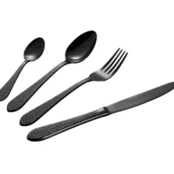 Craft bestikksett 16 deler hamret svart