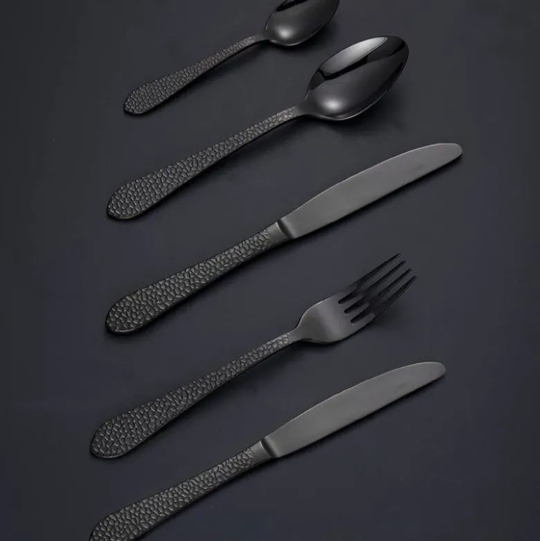 Craft bestikksett 16 deler hamret svart