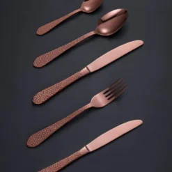 Craft bestikksett 16 deler hamret kobber