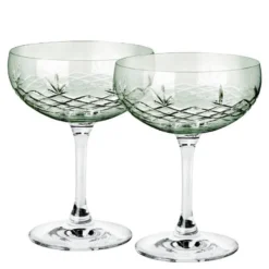 Crispy Gatsby champagneskål 30 cl 2 stk emerald