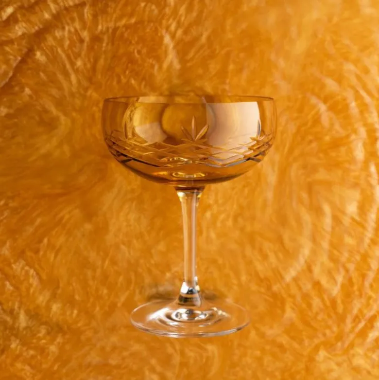 Crispy Gatsby champagneskål 30 cl 2 stk citrine