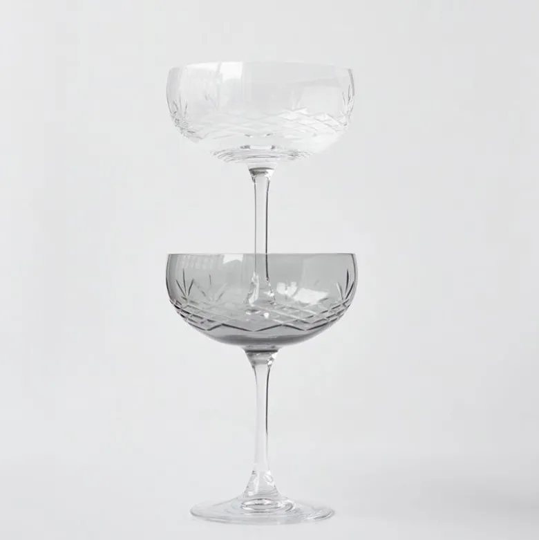 Crispy Gatsby champagneskål 30 cl 2 stk dark