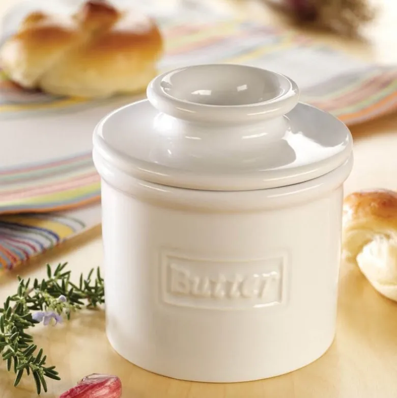 Crock Classic smørklokke hvit