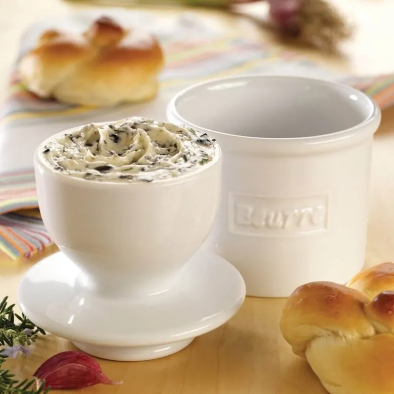 Crock Classic smørklokke hvit
