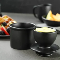Crock Classic smørklokke svart matt