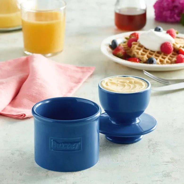 Crock Retro Café smørklokke blå