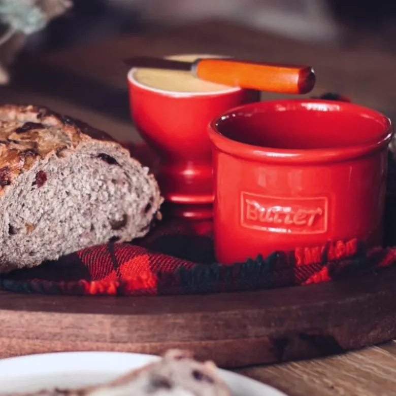 Crock Retro Café smørklokke rød