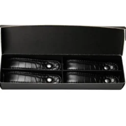 Croco serviettring 4 stk svart