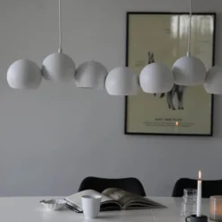 Cupolo pendellampe 7 lys 101 cm hvit