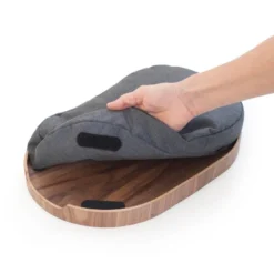 Curveline knebrett anti-slip 39x26 cm valnøtt/grå