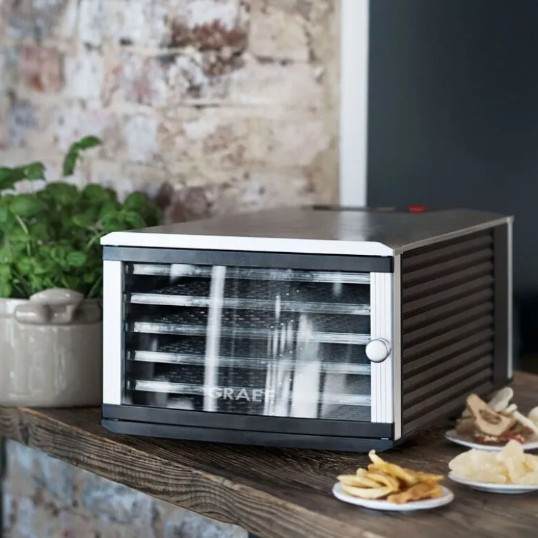 Dehydrator DA506 6 plater stål/svart