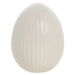 Delinne dekorasjon egg 7,7 cm offwhite