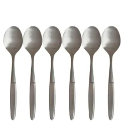 Dessertskje 17 cm 6 stk børstet stål