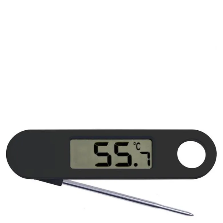 Digitalt termometer sammenleggbar svart