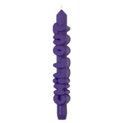3D kronelys 23 cm CHILL OUT indigo