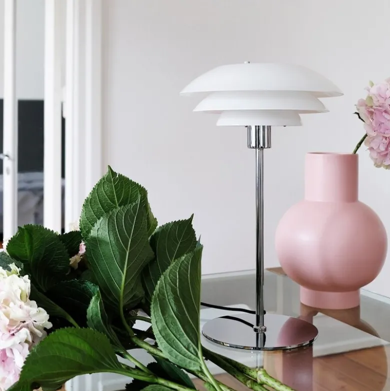 DL31 bordlampe 50 cm opal/krom