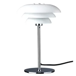 DL20 bordlampe 30 cm opal/krom