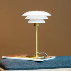 DL20 bordlampe 30 cm opal/messing