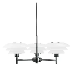 DL20 lysekrone 17 cm opal/krom
