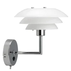 DL20 vegglampe 20 cm opal/krom