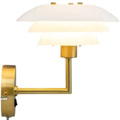 DL20 vegglampe 20 cm opal/messing