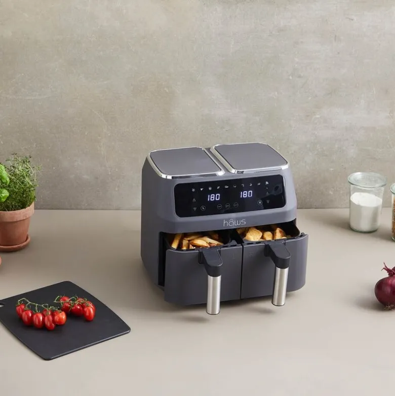 Dobbelt airfryer 2 x 4 L 2800W med belegg